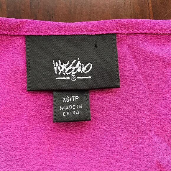 Mossimo Pink Short Sleeve SZ XS Blouse Target faux Wrap Womens Career - Picture 5 of 9